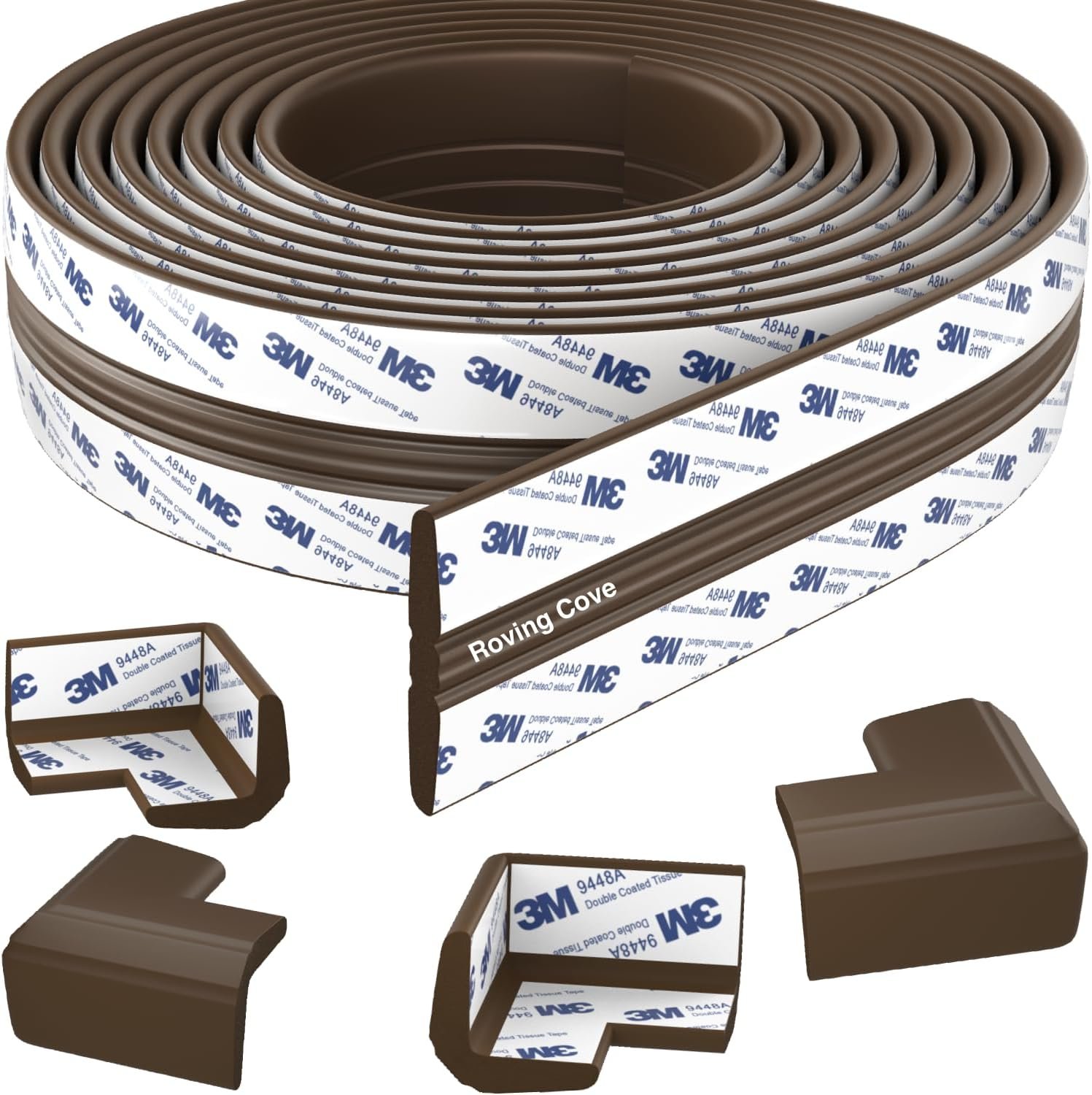 Roving Cove Furniture Edge Corner Protector, I-Shape 15ft Edge 4 Corners