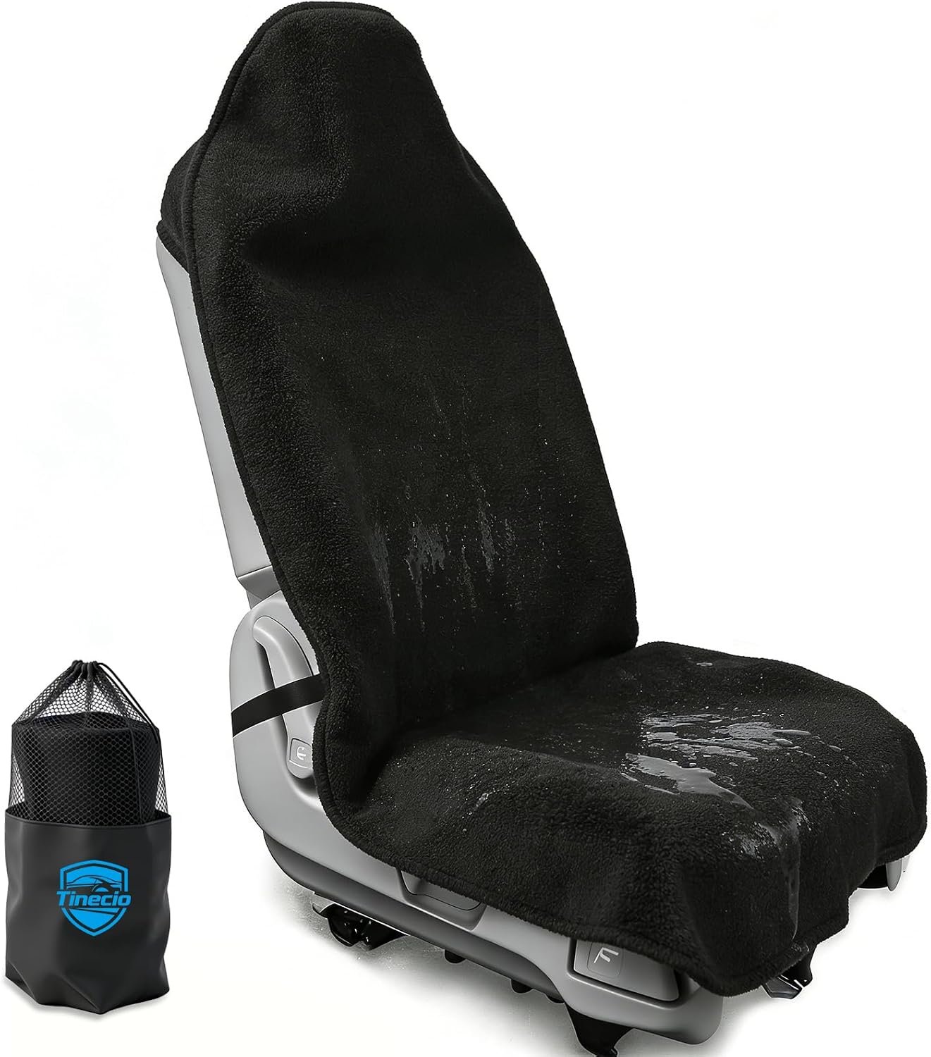 Waterproof Towel Car Seat Cover – Sweat-Wicking Post-Workout Seat Protector for Athletes, Gym, Yoga, Beach – Non-Slip, Machine Washable, Universal Fit Front Seat Mat