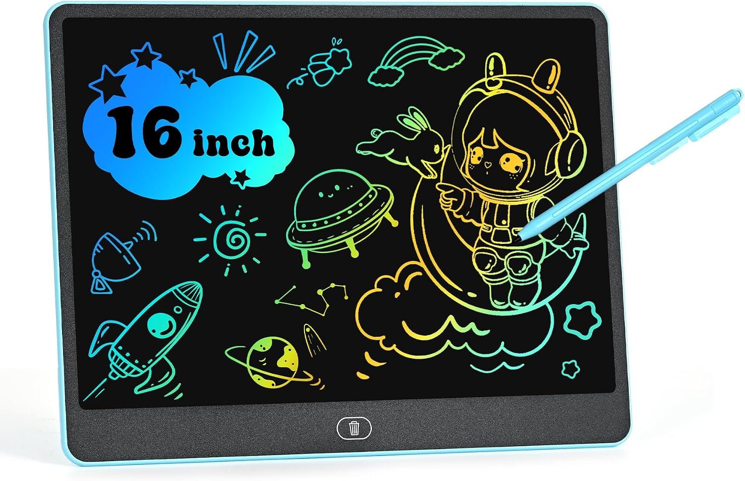 LCD Writing Tablet for Kids, 16 Inch Colorful Drawing Board Learning Toys