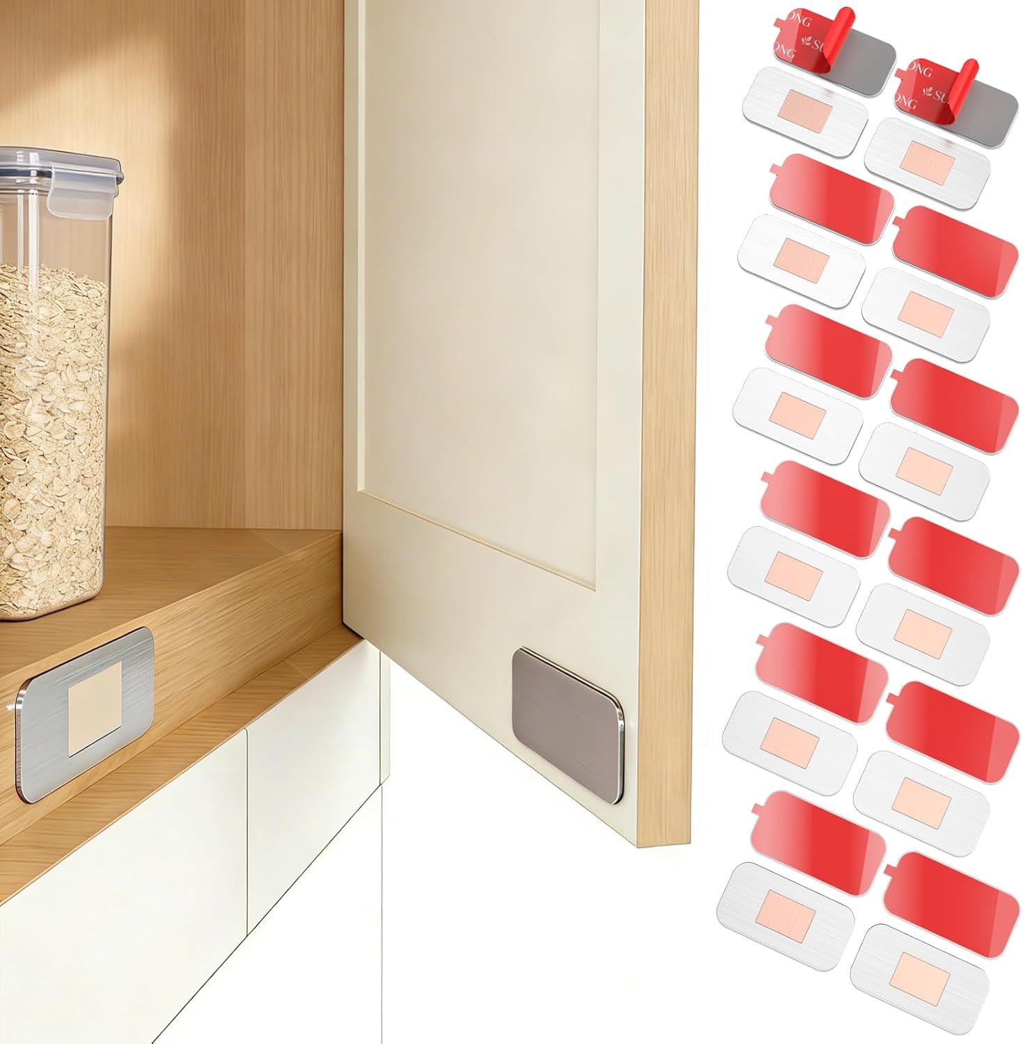 12 Pack Magnetic Cabinet Door Catch, Cabinet Magnets for Closure