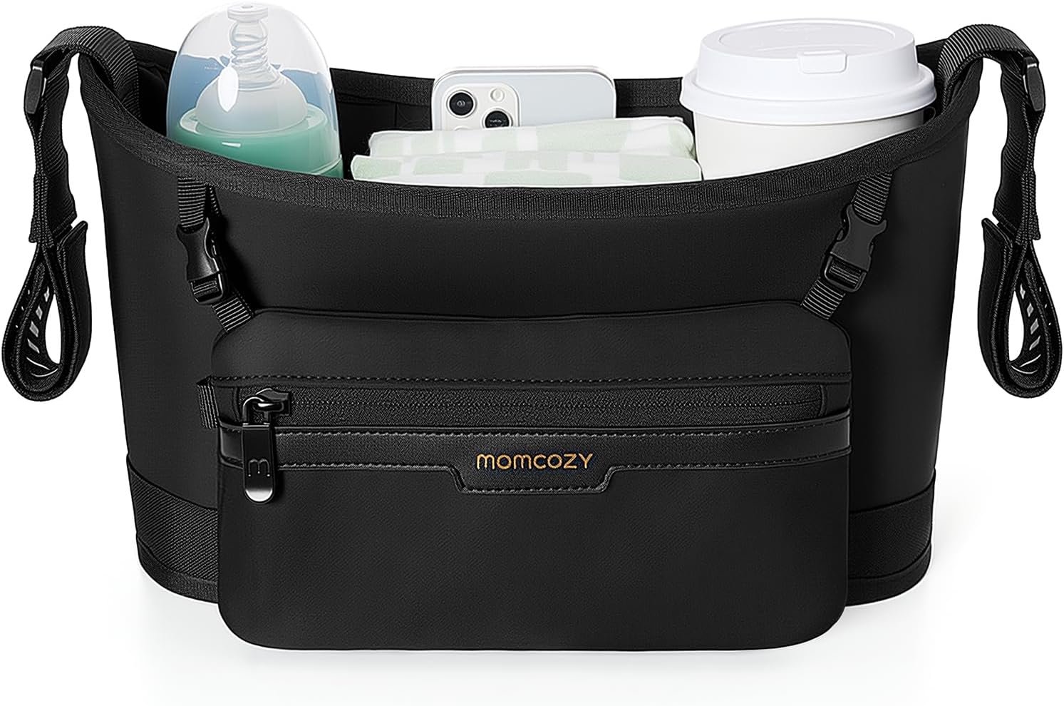 Momcozy Slim Stroller Organizer with 2 Insulated Cup Holders