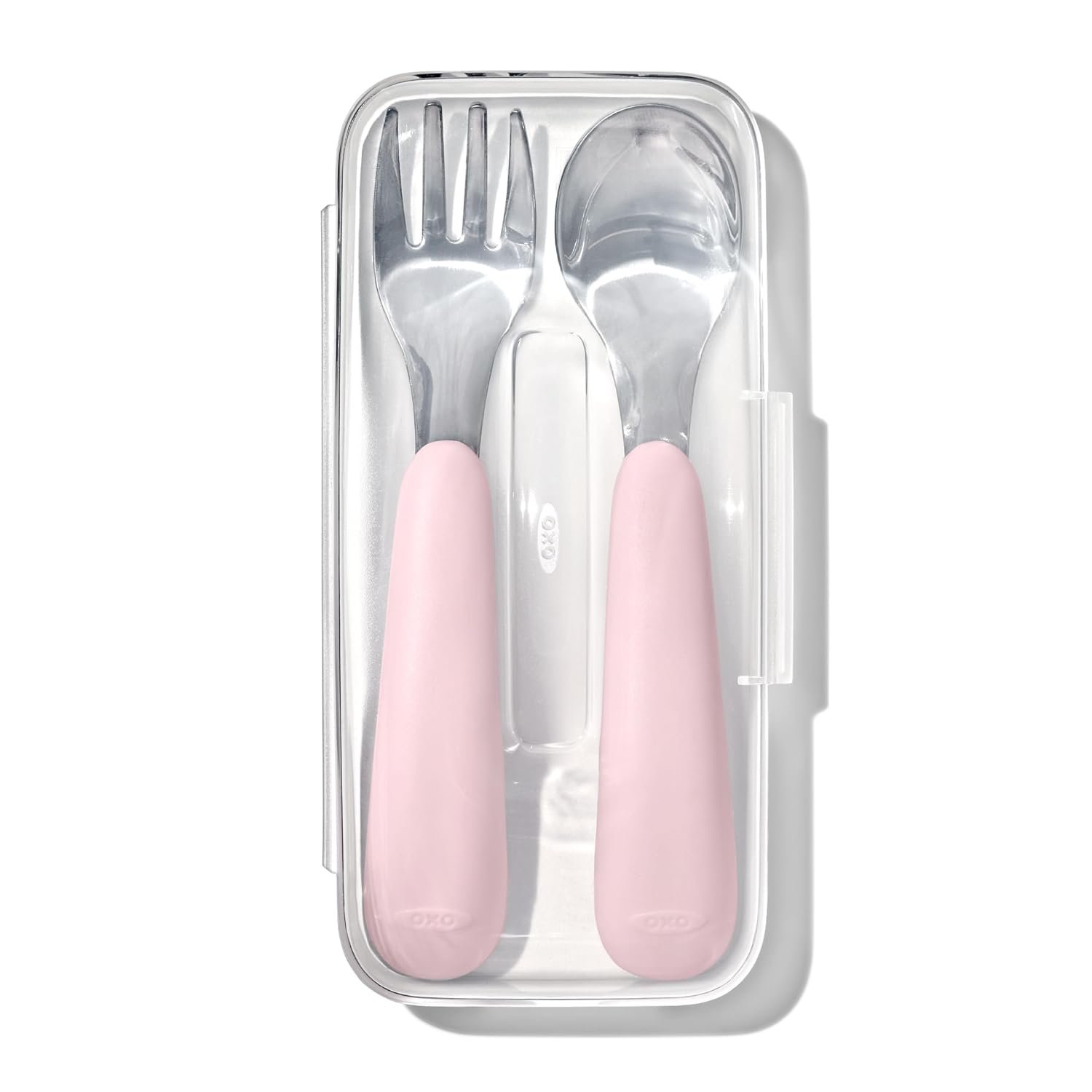 OXO Tot On-The-Go Fork and Spoon Set, Blossom