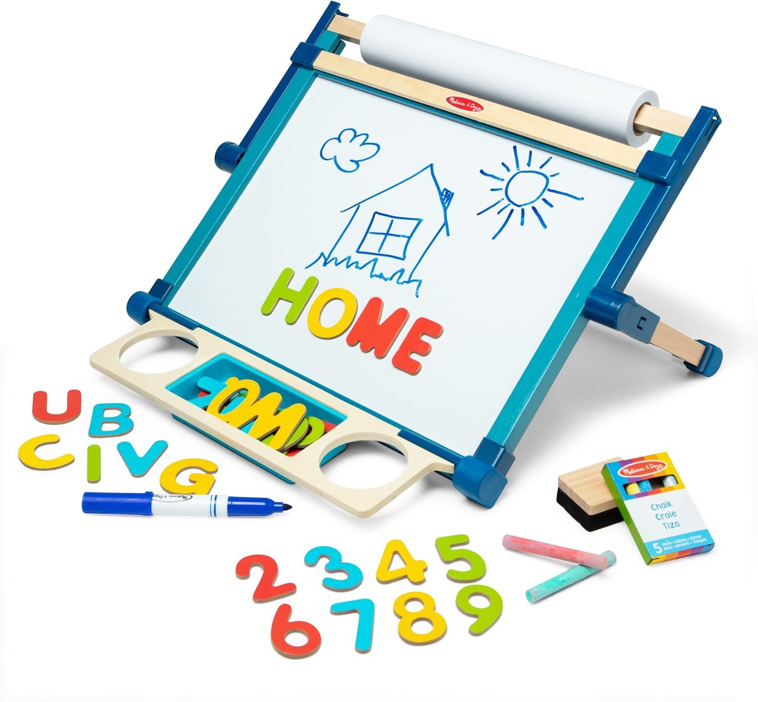 Melissa & Doug Deluxe Double-Sided Magnetic Tabletop Easel