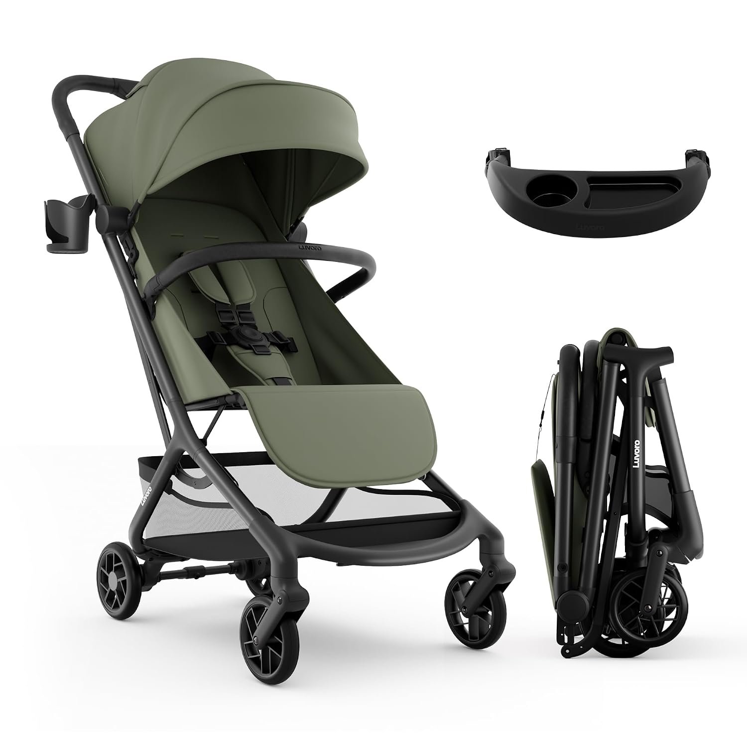 Neo Lightweight Travel Stroller with Snack Tray, Airplane-Friendly