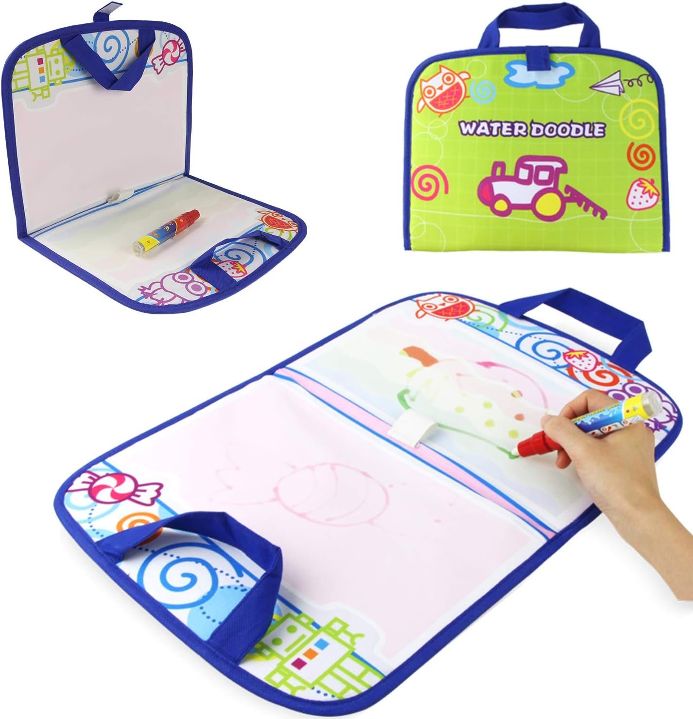 Kid Activities Water Drawing Mat Painting with Water Airplane Travel Toy