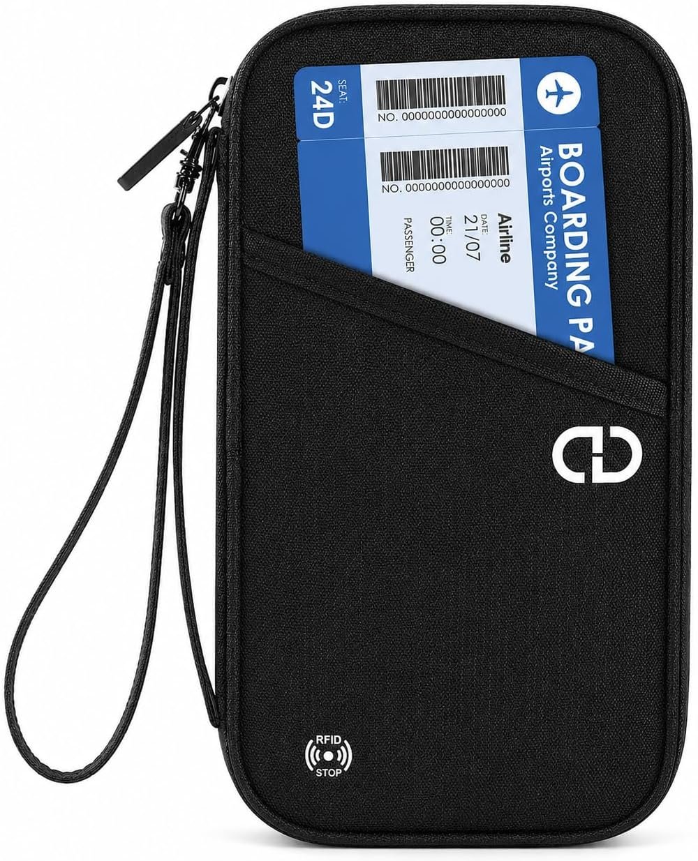 Family Passport Holder for Travel, RFID Blocking Travel Wallet with Zipper