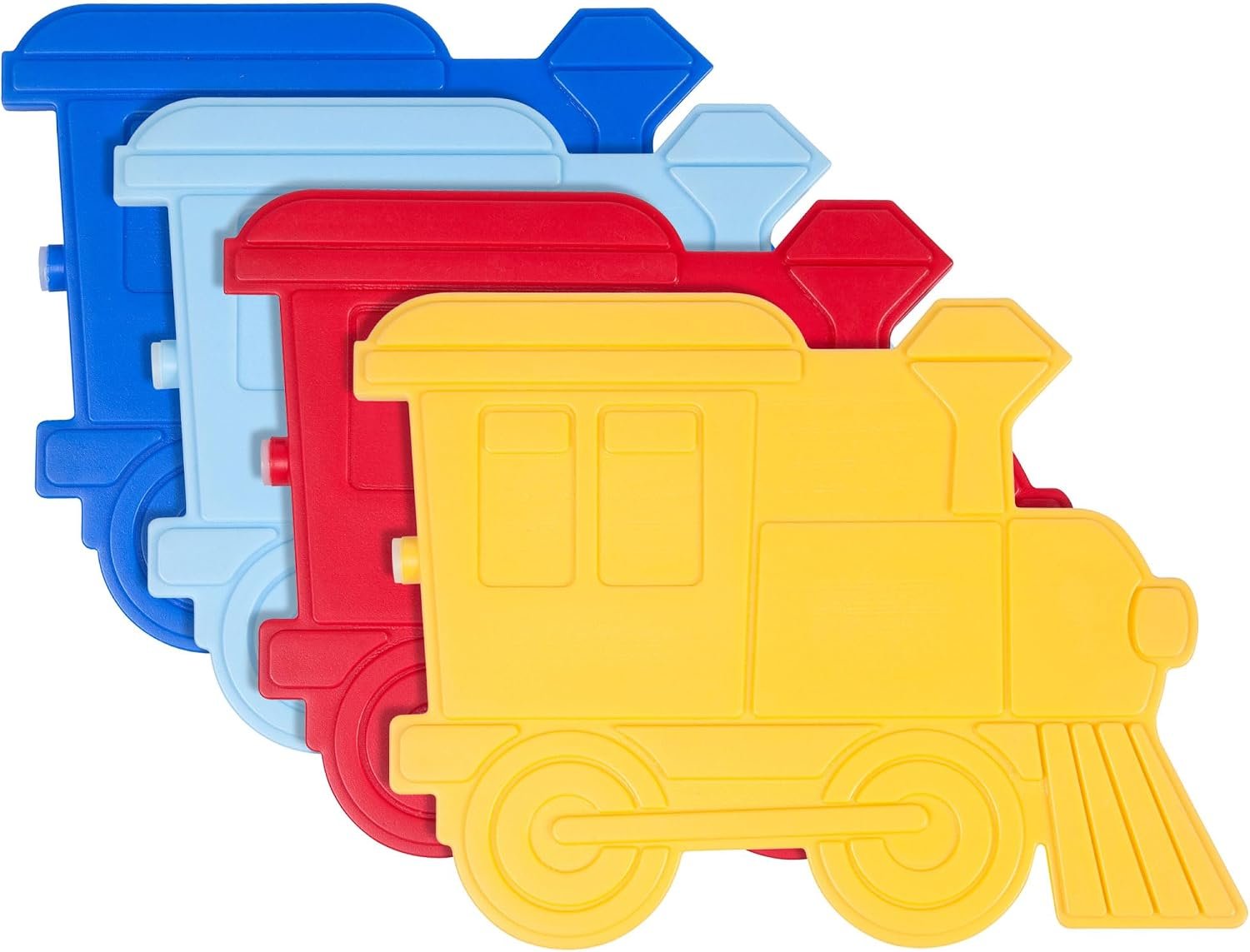 Wildkin Kids Ice Packs (4 Pack) – Slim, Reusable, Keeps Lunch Cool for School/Travel – Train