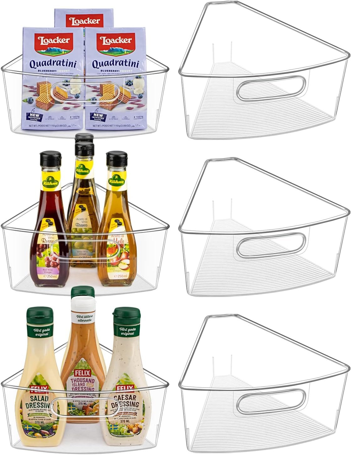 JEISSLIA Lazy Susan Cabinet Organizer Bins for 26″/ 28″/ 32″ Diameter
