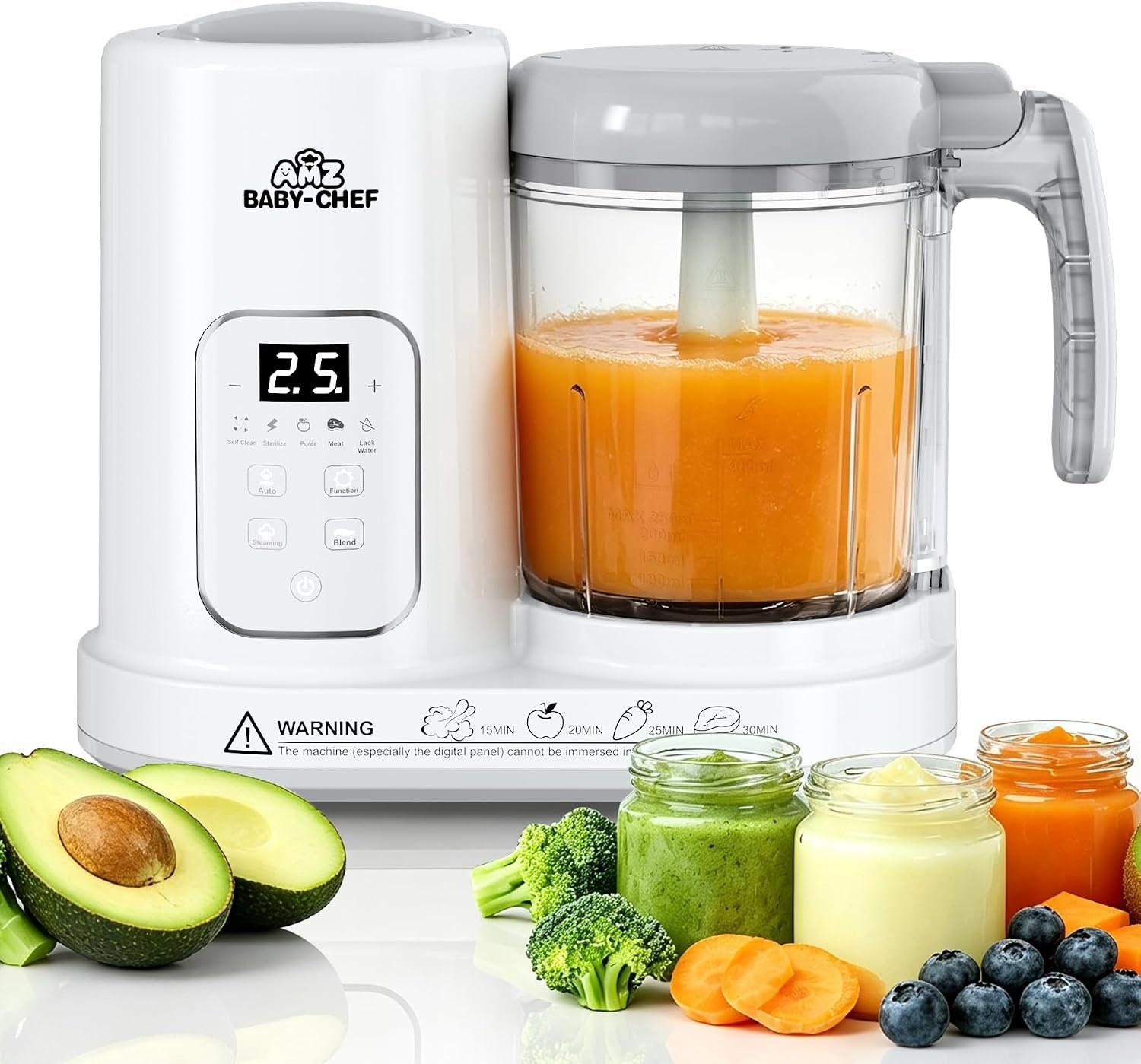 Baby Food Maker Pro Steamer Blender: 4 in 1 Auto Steam Blend and Puree Maker with Self-Clean for Healthy Baby and Toddler Meal Prep – BPA-Free
