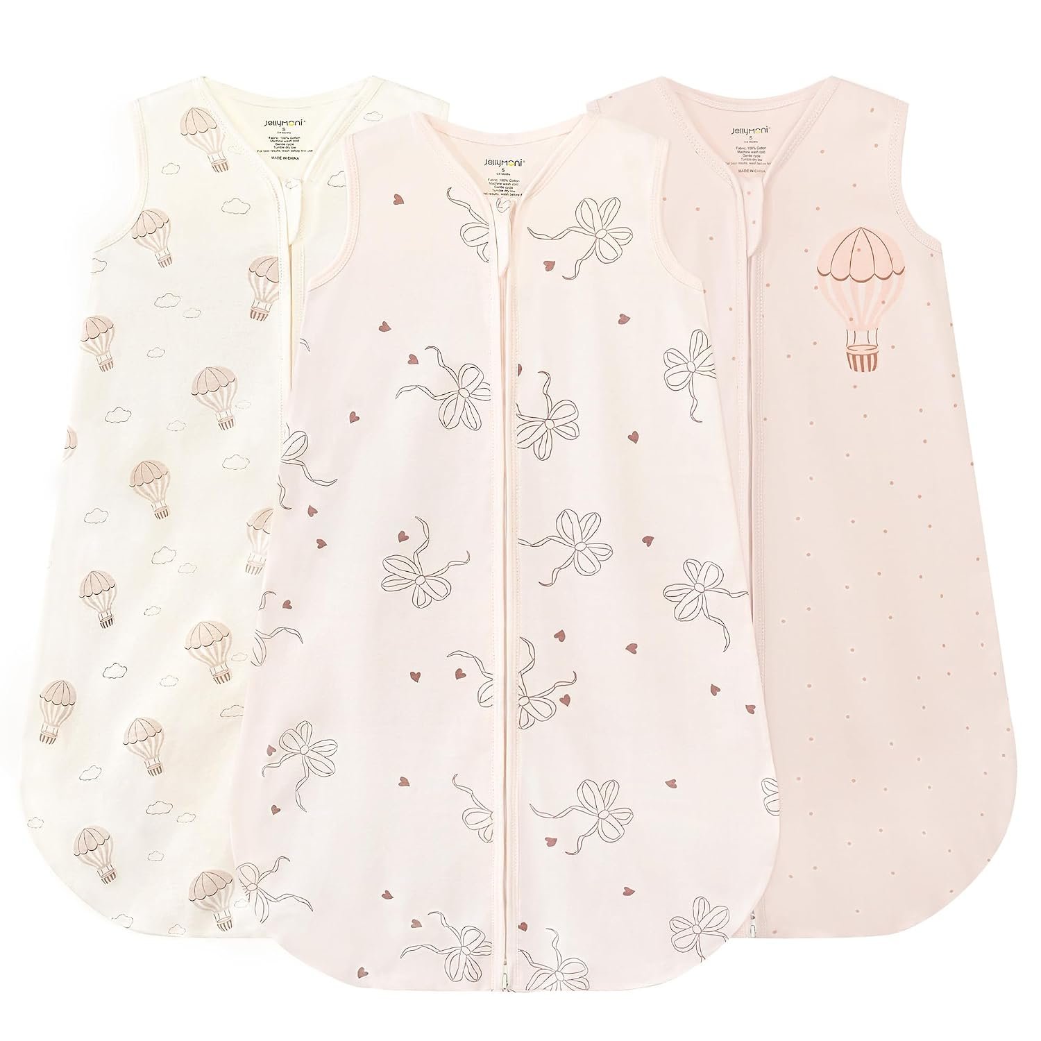 JELLYMONI Baby Sleep Sack 6-12M, 0.5 TOG, 100% Cotton Wearable Blanket