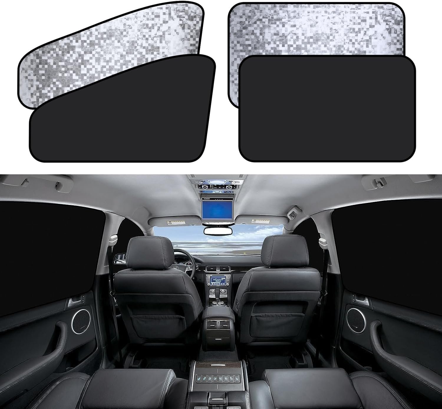 ZATOOTO Magnetic Side Window Sun Shade, Car Window Covers, Heat Reflective