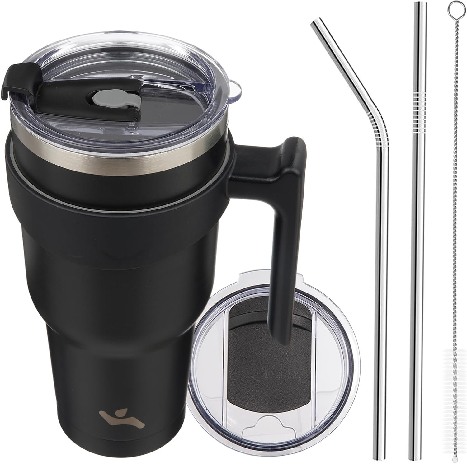 Konokyo 40 oz Tumbler with Handle and Straw, Insulated Travel Mug