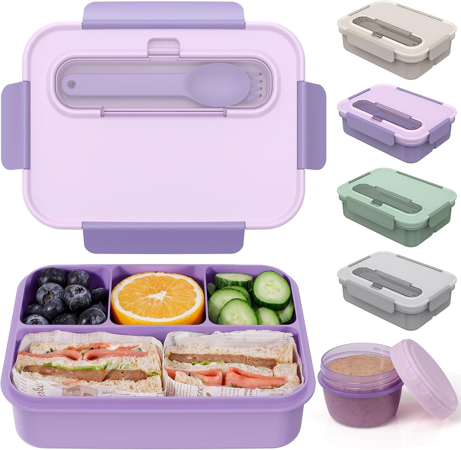 Caperci Bento Box Adult – 50 oz Large Lunch Containers for Adults and Teens