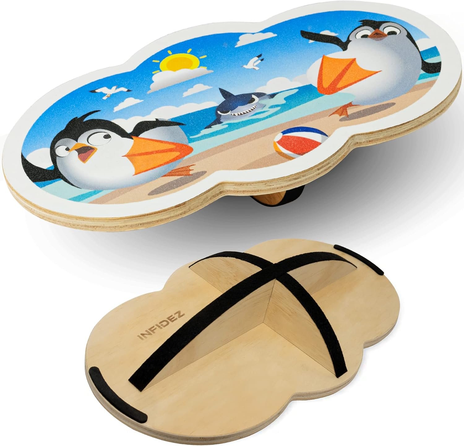 Wooden Balance Board Kids, Wobble Board For Balance, Balance Board Toddler Supporter, Balance Boards for Stability and Core Training