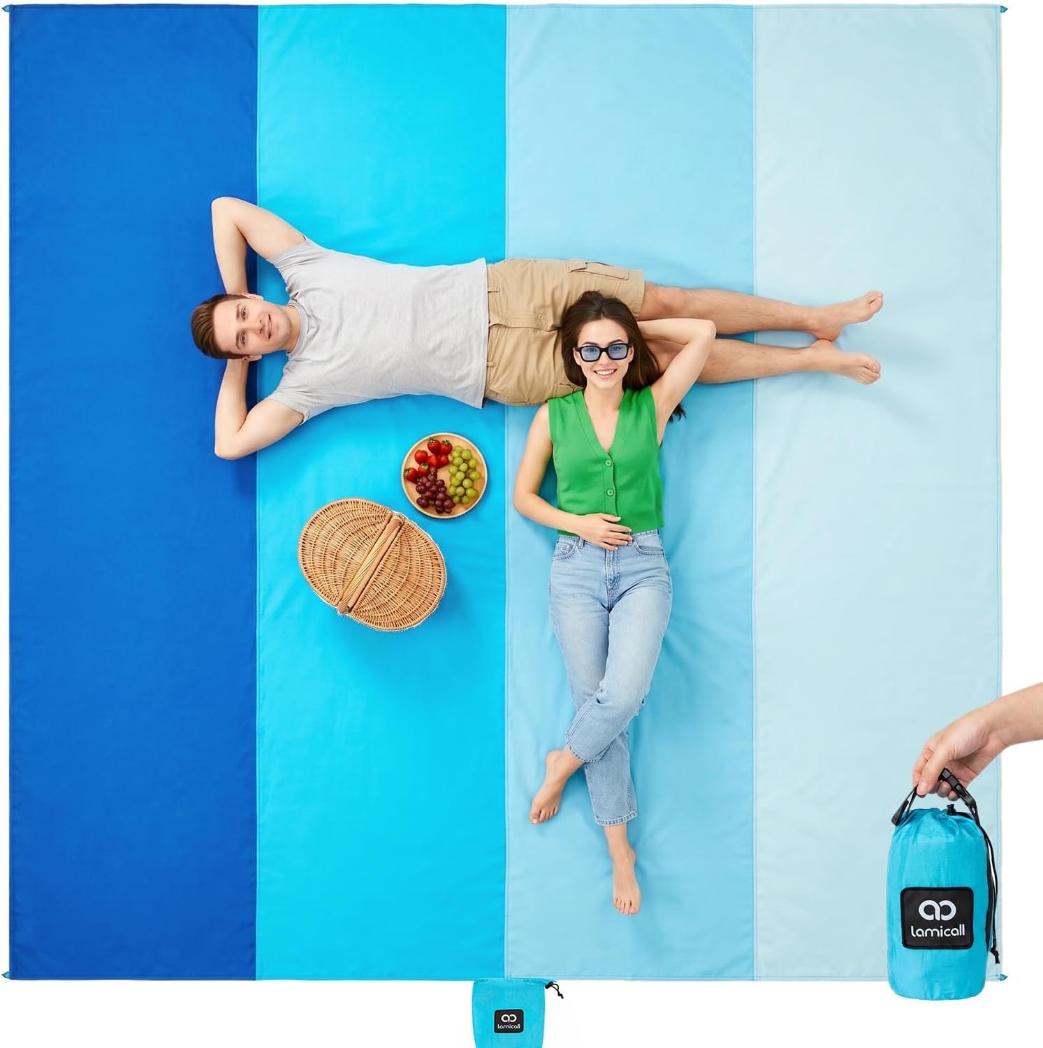 Lamicall Oversized & Lightweight Beach Blanket Sandproof Waterproof