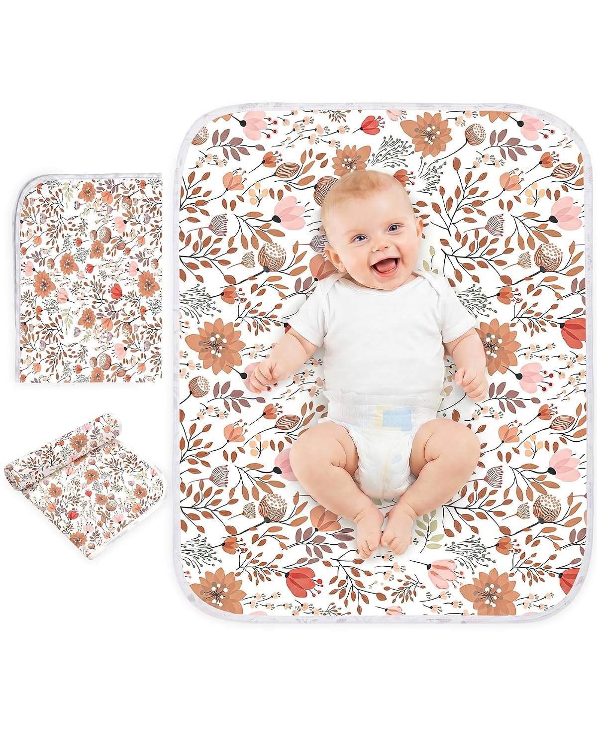 Portable Baby Changing Pad, Waterproof Diaper Changing Mat, 30″x24″