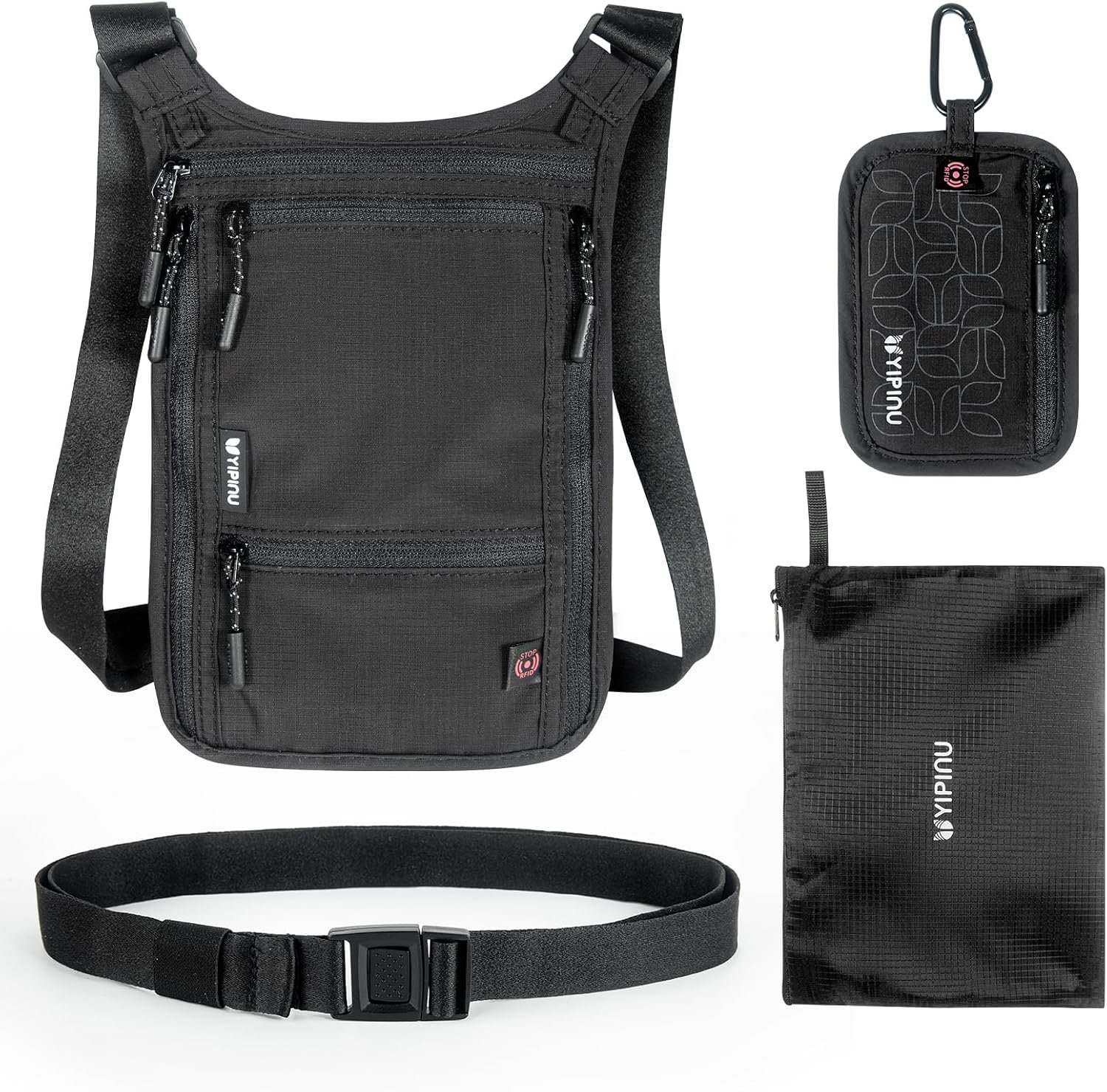 Travel Neck Wallet, RFID Blocking Passport Holder, Secure Dual Strap