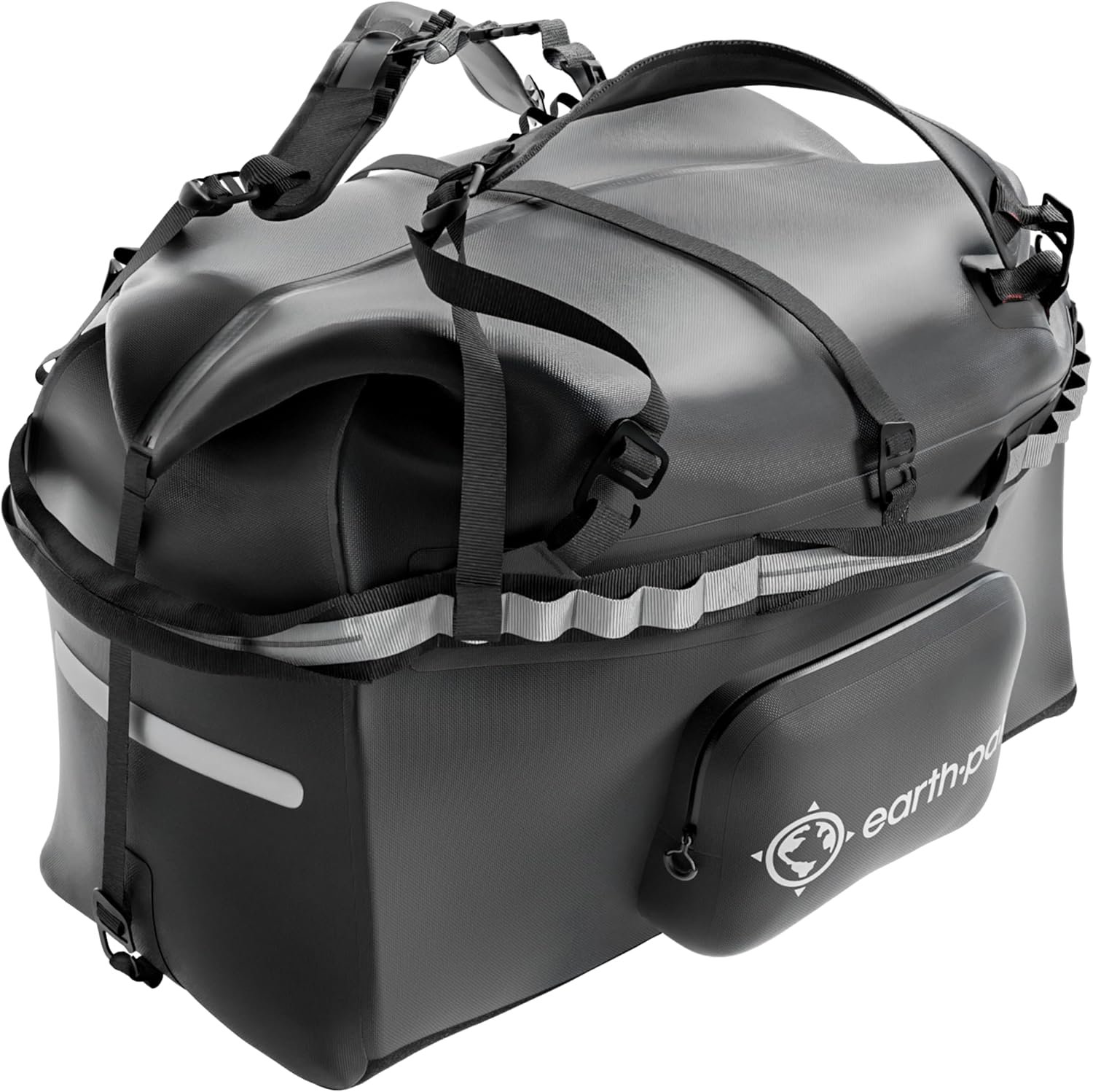 Earth Pak Waterproof Duffel Bag – Large Dry Bag, 1680D TPU, Heavy Duty, Camping & Marine Dry Bag, 8×8 Popout Pocket