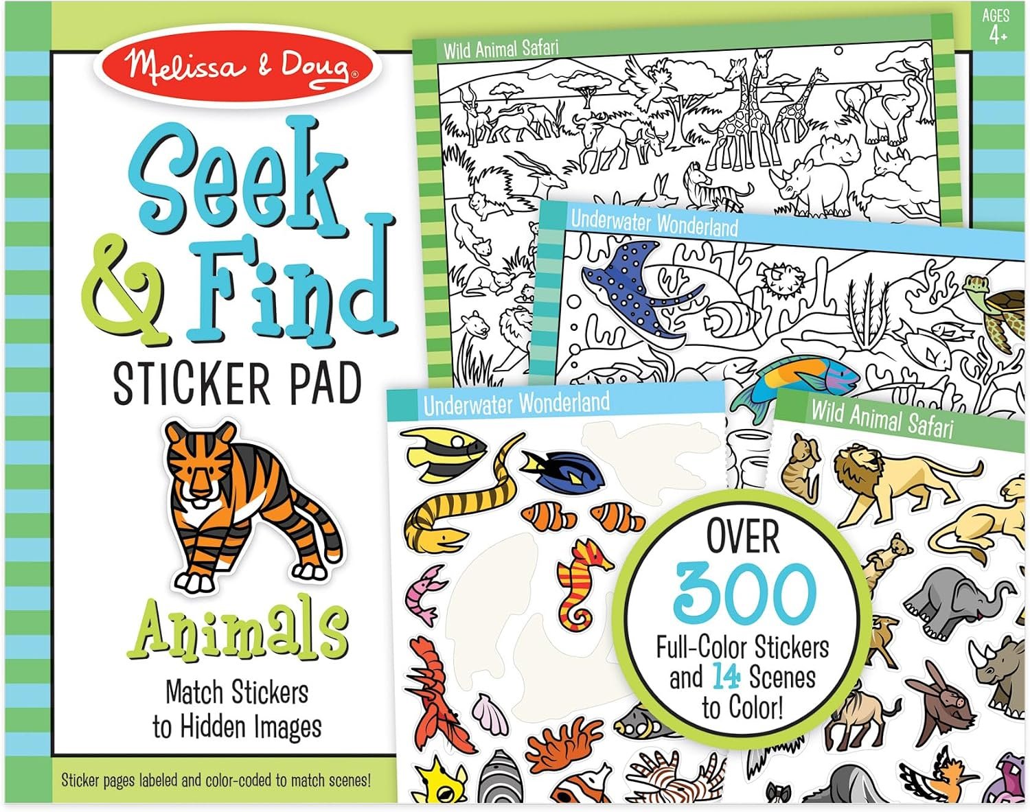 Melissa & Doug Seek & Find Sticker Pad Animals Activity Toy