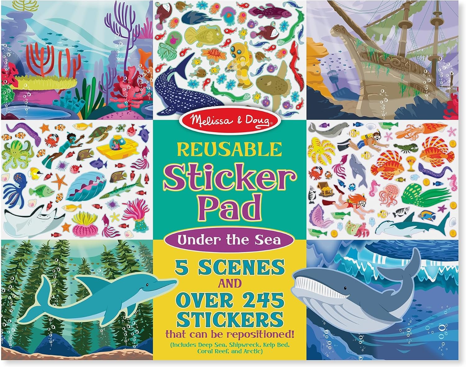 Melissa & Doug Reusable Sticker Activity Pad – Under The Sea – FSC Certified