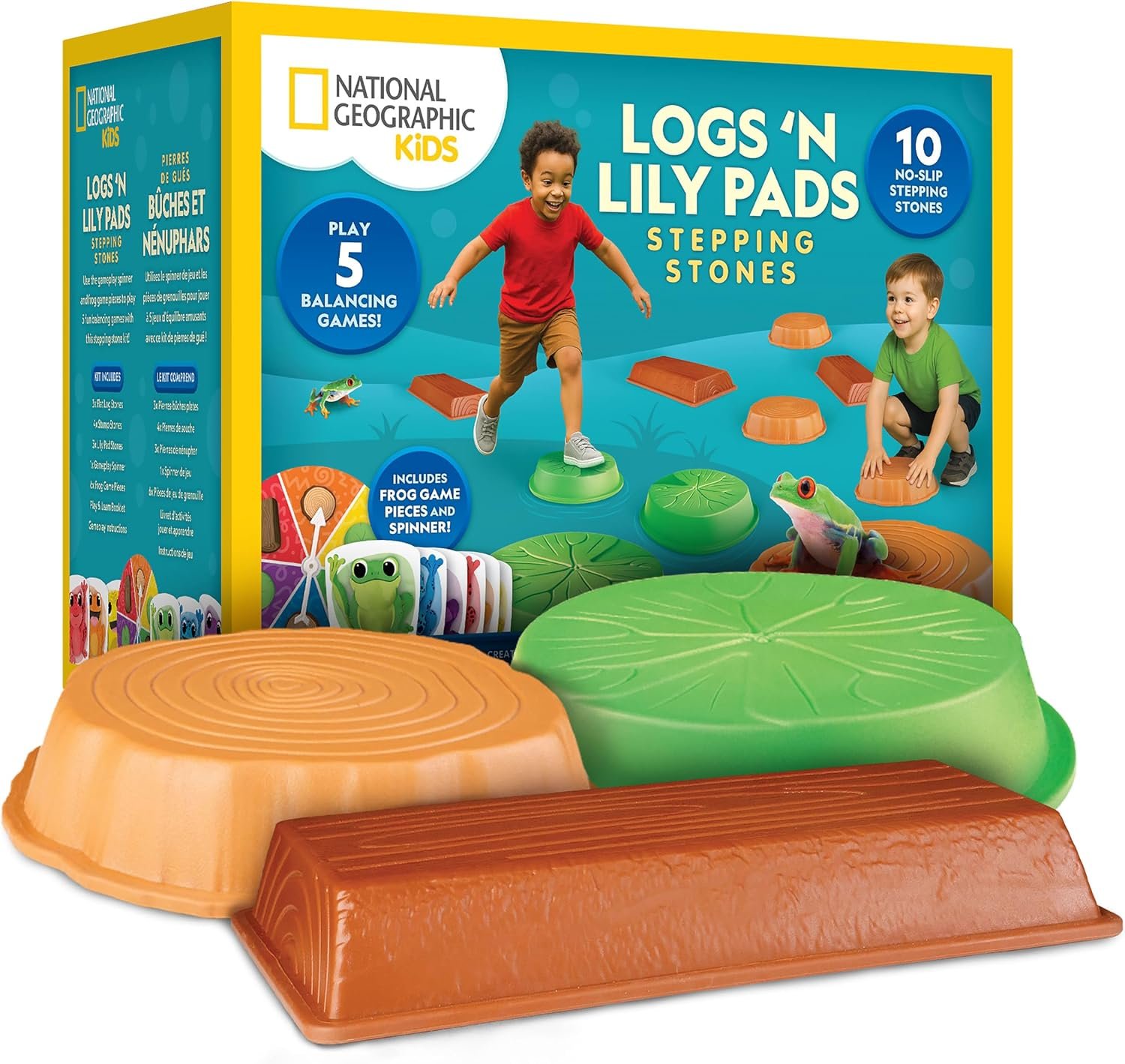 National Geographic Kids Logs n Lily Pads 10-Piece Balance Stepping Stones