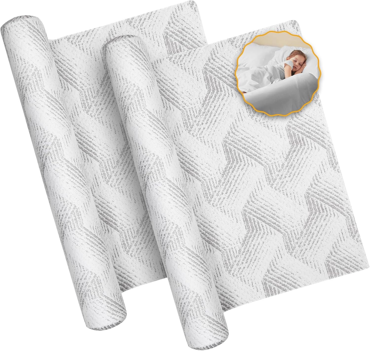 USHMA Travel Bed Rails for Toddlers | Inflatable Bed Rails with Safety Flaps | Portable Blow Up Bed Rail for Full, Queen, King Size Beds, Lightweight & Washable Cover, [2-Pack]
