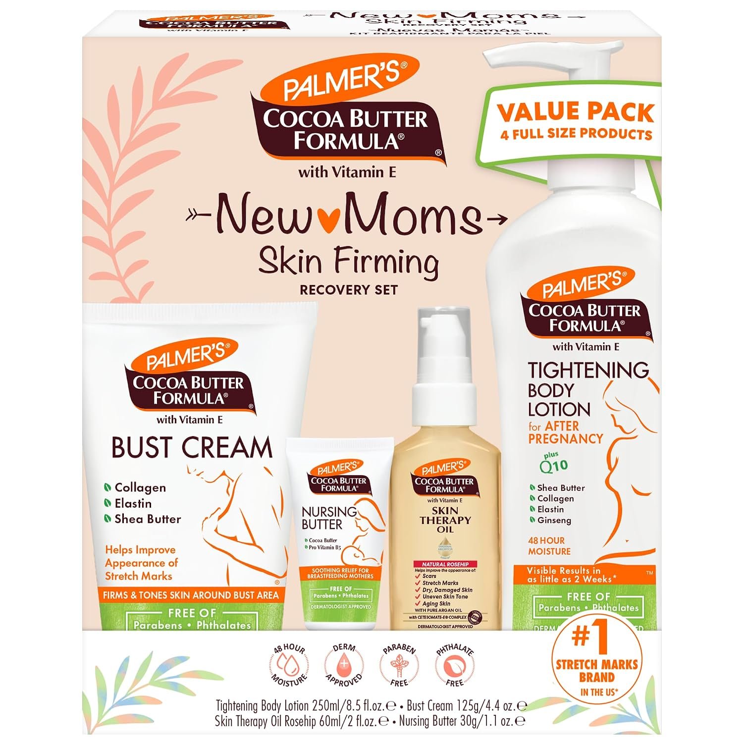 Palmer’s Postpartum Essentials Cocoa Butter Formula Skin Care Kit (4 Piece)
