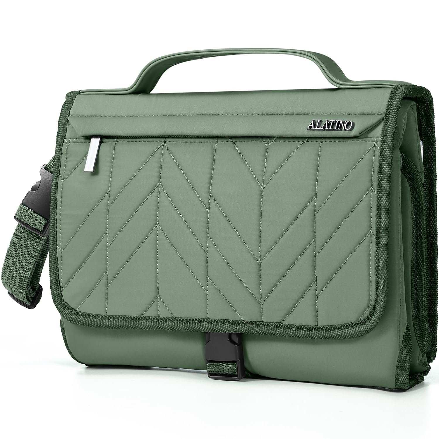 Alatino Portable Diaper Changing Pad, Waterproof, Large 24×21,Sage Green