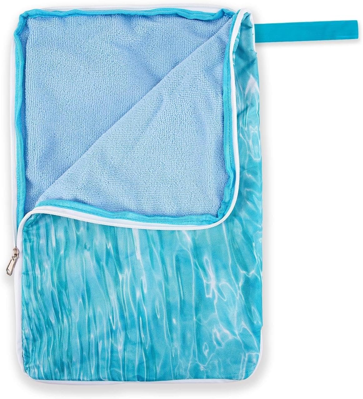 Waterproof Embedded Towel Wet Dry Bag, Wet Clothes Bags for Pool Beach