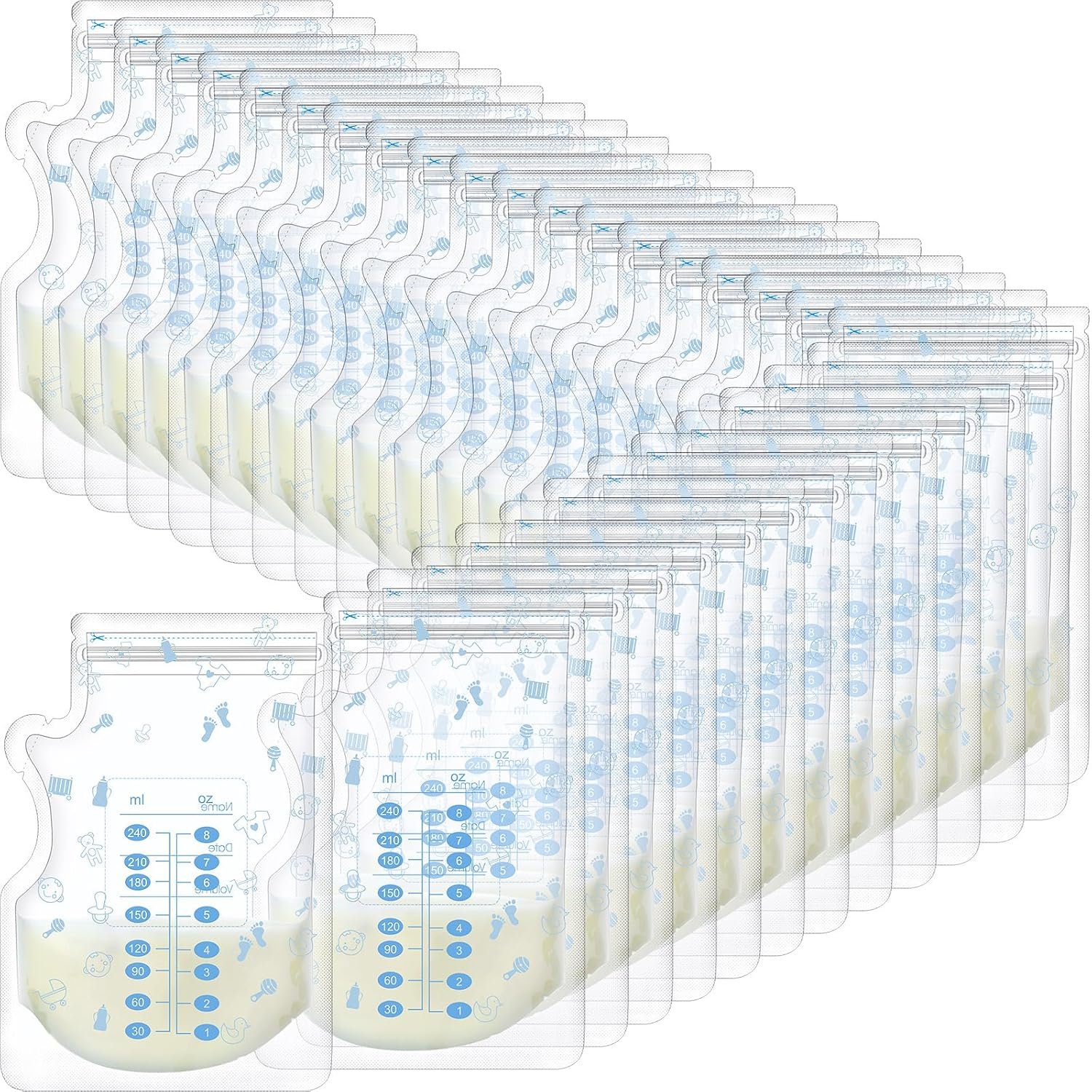 Sherr 500 Count Breastmilk Storage Bags, 8 oz Breast Milk Storing Bags