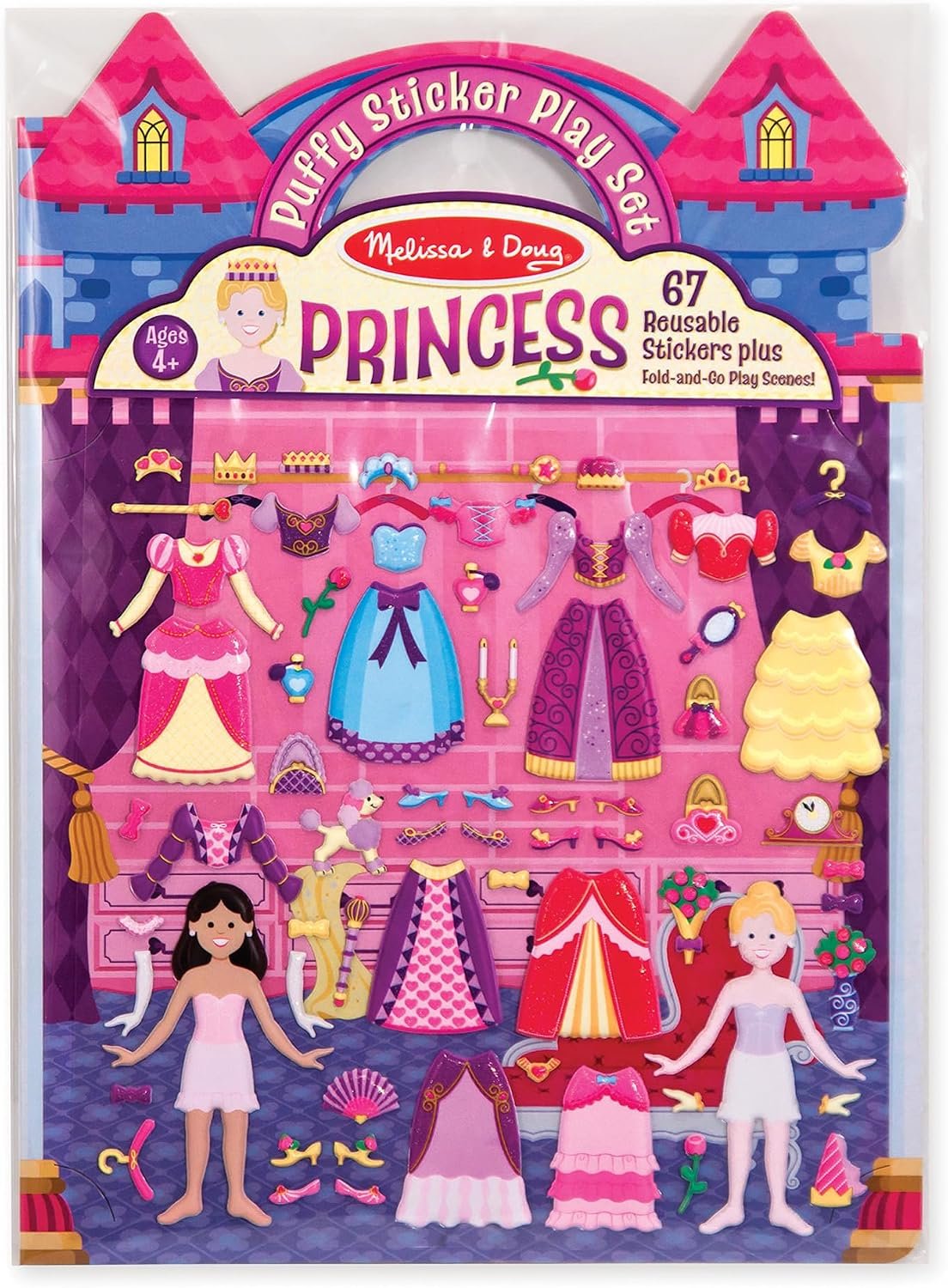 Melissa & Doug Princess Reusable Puffy Sticker Activity Play Set