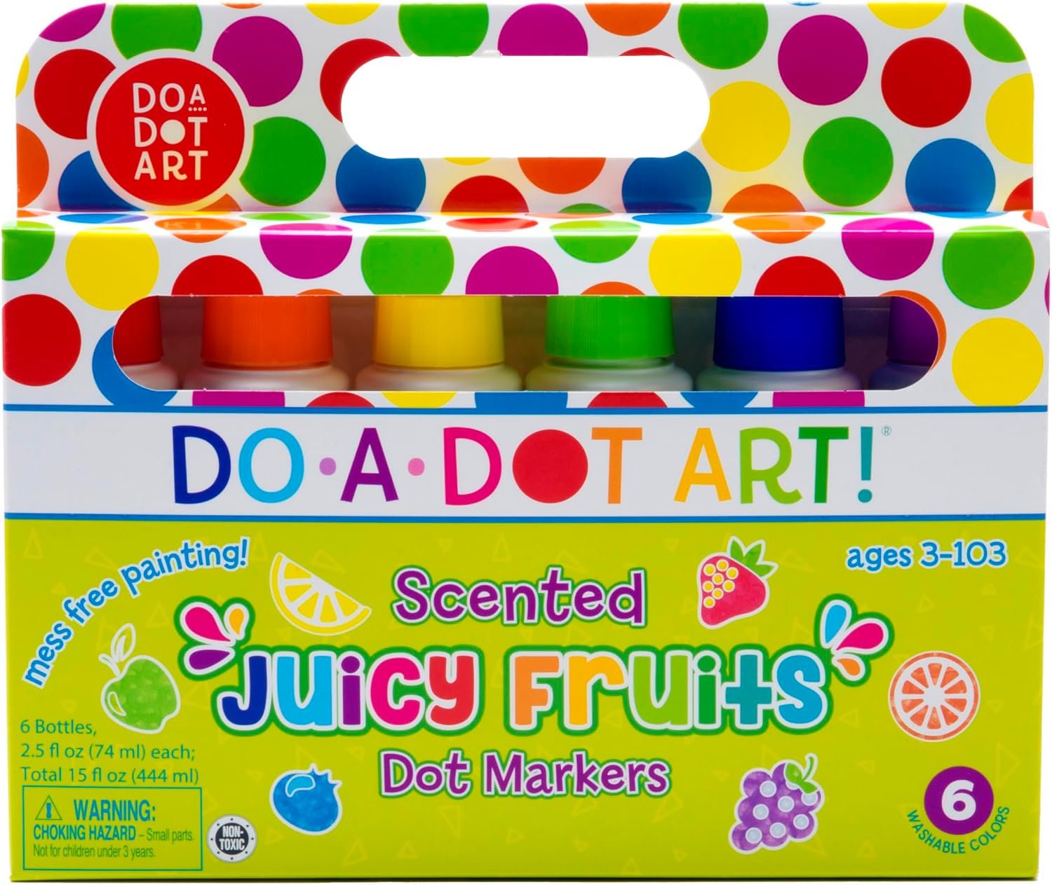 Do A Dot Art! Fruit Scented Washable Dot Markers, 6 Pack
