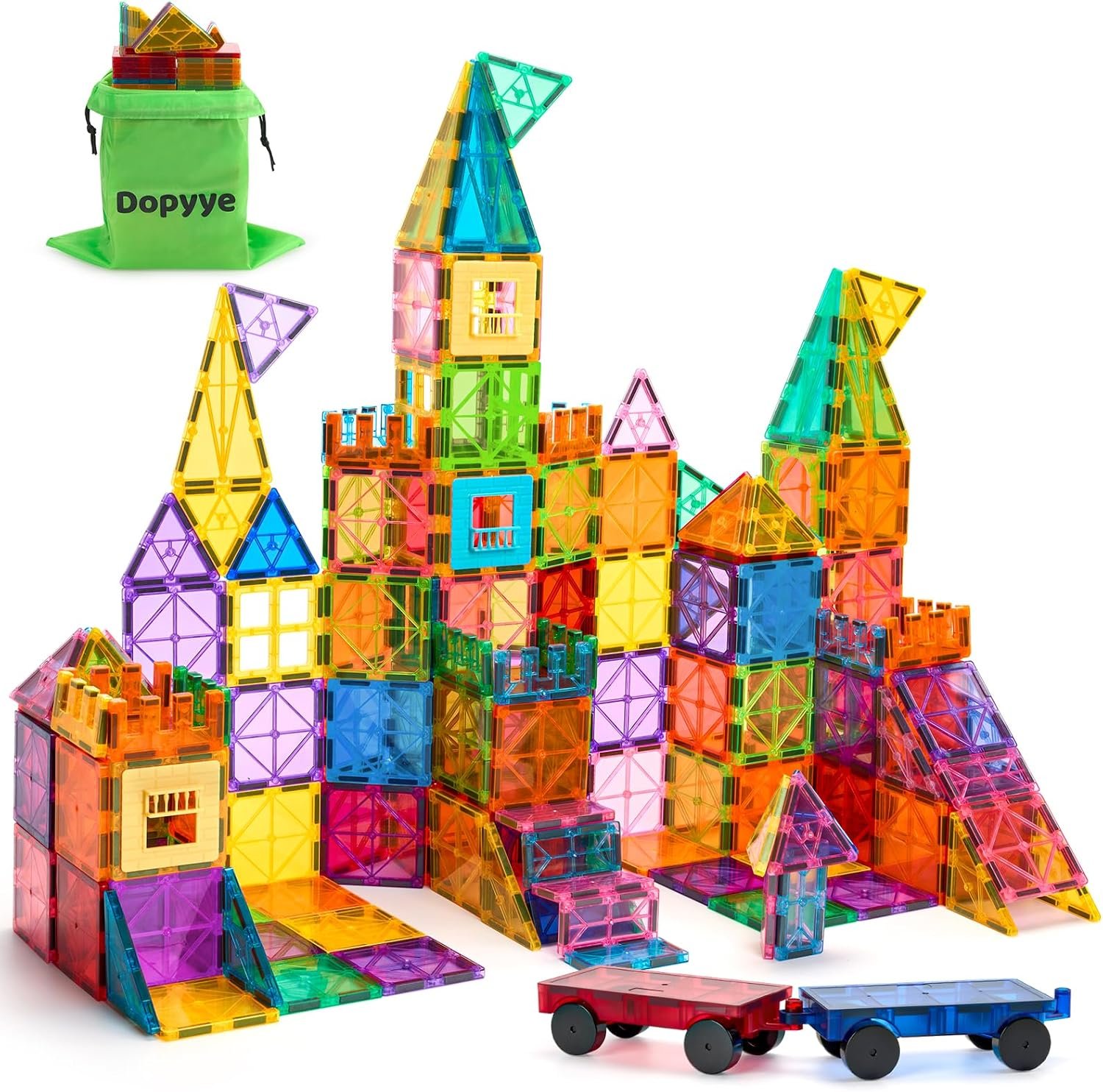 Dopyye 100 PCS Magnetic Building Tiles, Magnetic Block for Kids