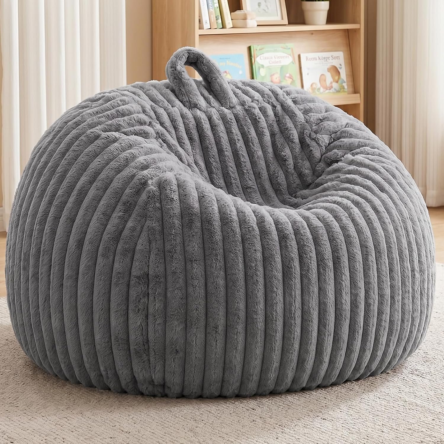 Bean Bag Cover No Filler Stuffed Animal Storage Bean Bag Chair Cover