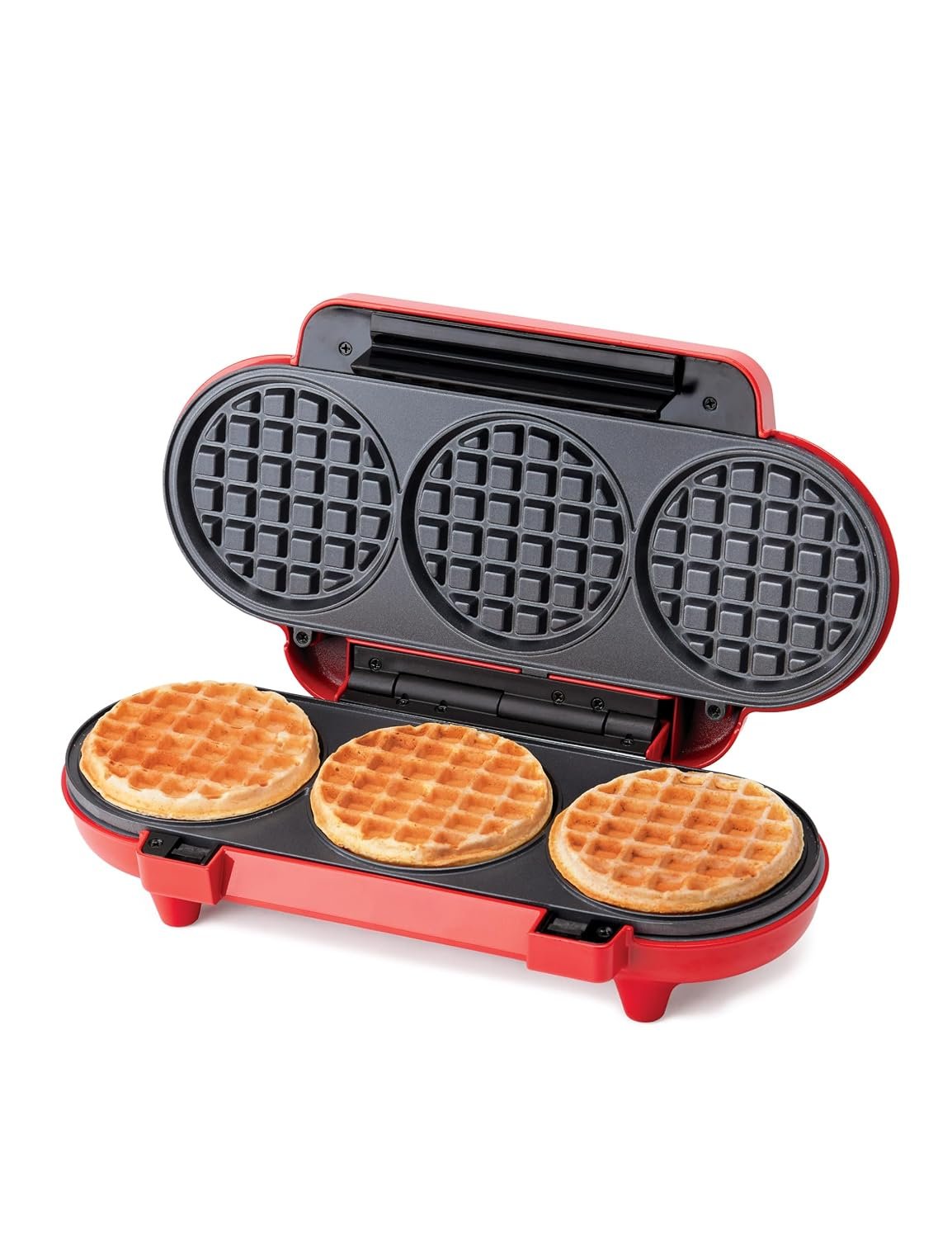 Betty Crocker Mini Multi-Waffle Maker, 1200W, BC-5886R, Red