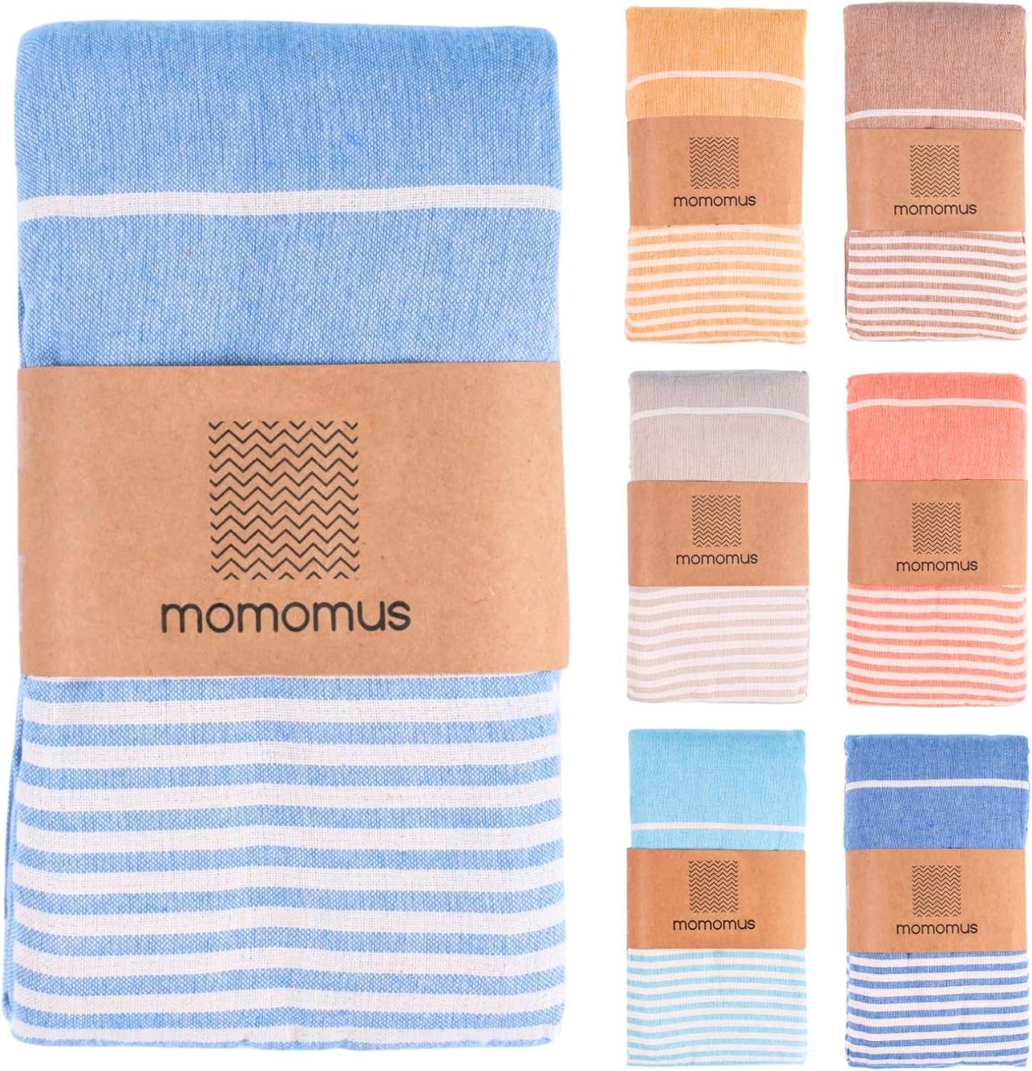 Extra Large Beach Blanket Sand Free Cotton Turkish Style 83×94 in