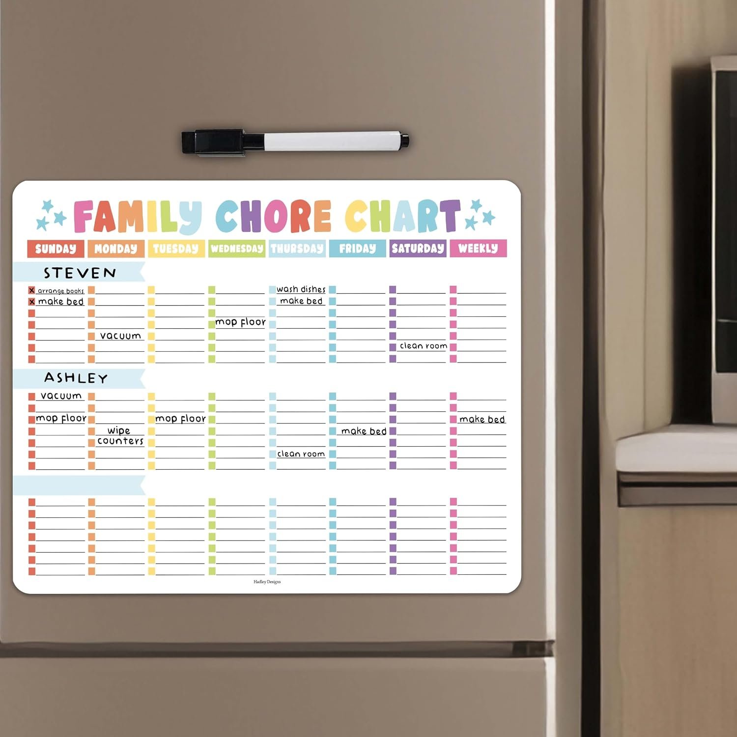 Magnetic Chore Chart for Kids Multiple Kids, Chore Board Adults and Teens