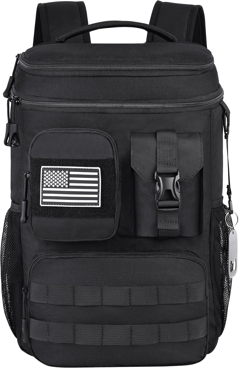 DEYACE Tactical Cooler Backpack, 33 Can 24L 20H Cold Retention Insulated Leak Proof Dual Compartment Cooler Lunch Box Bag with MOLLE System for Camping Hiking Beach Work