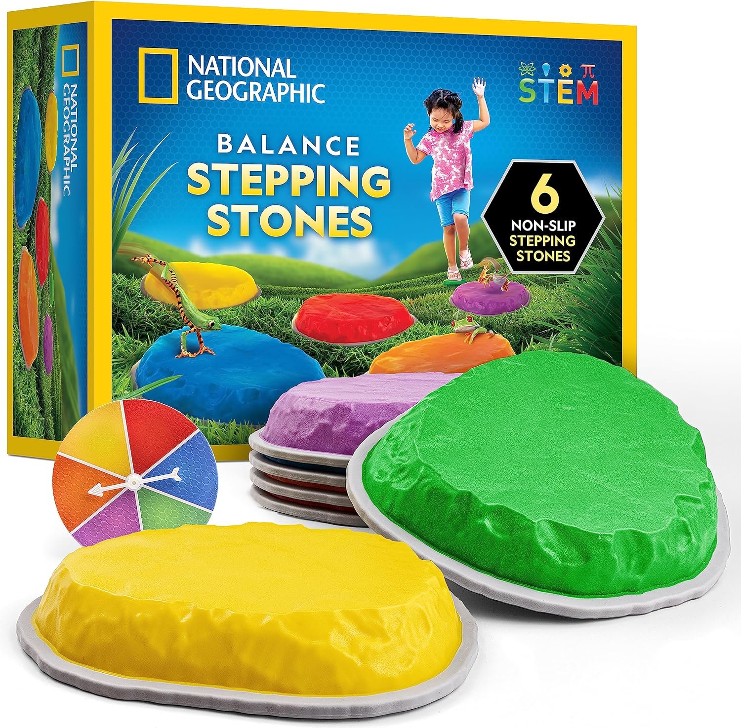 National Geographic 6-Piece Balance Stepping Stones Set for Kids