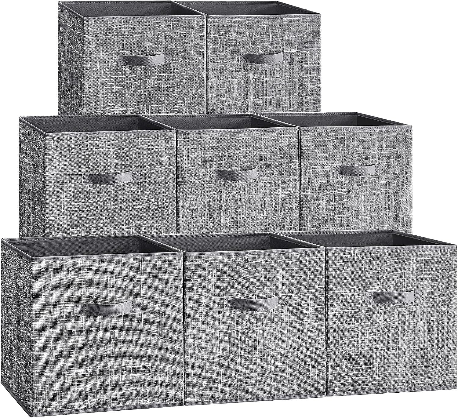 SONGMICS Storage Cubes, Set of 8, 13-Inch Foldable Closet Organizers
