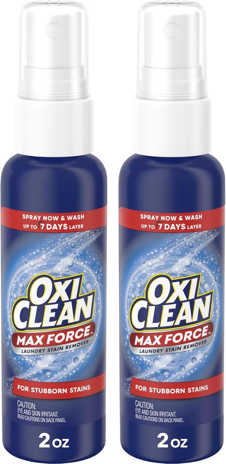 OxiClean Max Force Laundry Stain Treater Spray, 2 Fl Oz (2 Pack)